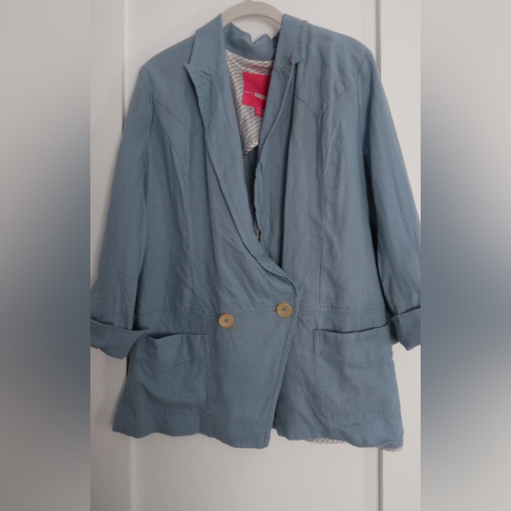 Plenty By Tracy Reese Blue Blazer Jacket Coat Medium M Anthropologie